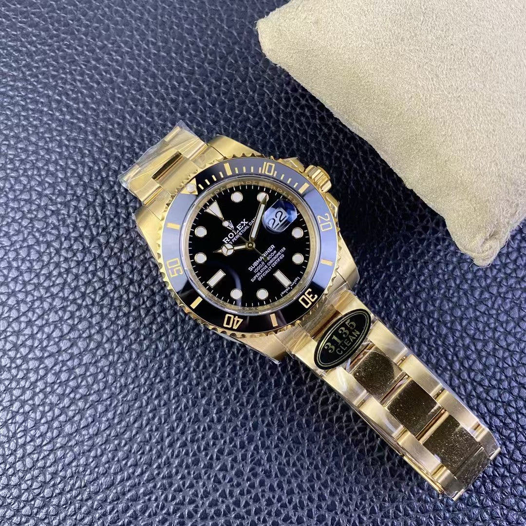 Is the C Factory Clean Factory Full Gold Rolex Black Submariner 3135 Replica Worth Buying?