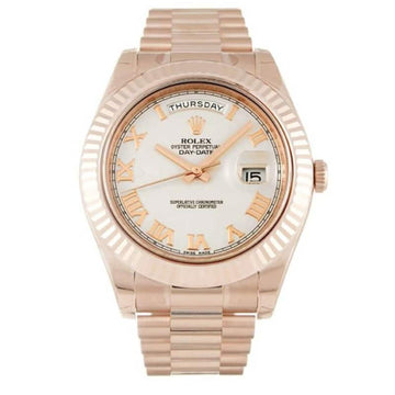 Rolex Day-Date II Ivory Dial 218235 Mens 41MM