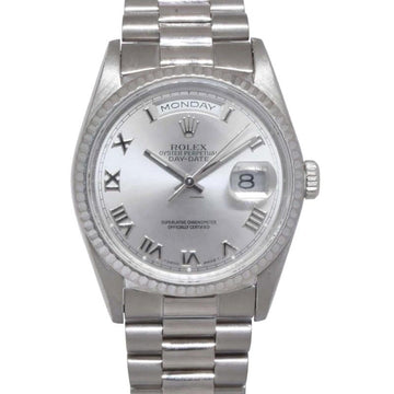 Day-Date President Silver Roman Dial 36mm Watch U 18239 men