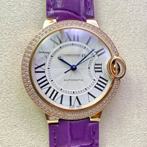 BALLON BLEU DE  36MM WJBB0009 3K FACTORY PURPLE STRAP