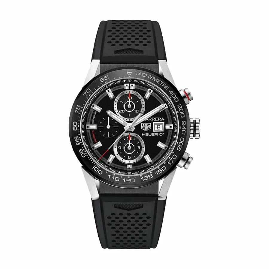 TAG Carrera Black Rubber 1:1 12A Super Clone