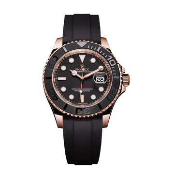 Rolex Yacht-Master 40 116655 SATS Rose Gold Automatic Rubber Black Dial 1:1 12A Super Clone