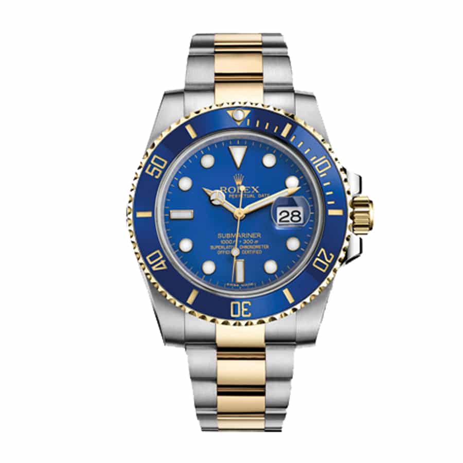 Rolex Submariner Date Two Tone Blue Dial 16613 1:1 12A Super Clone