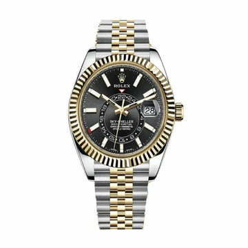 Rolex Sky-Dweller 326933 Steel Gold Black Dial 1:1 12A Super Clone