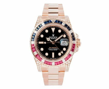 Rolex GMT-Master II 126755SARU Diamond Bezel Black Dial 1:1 12A Super Clone