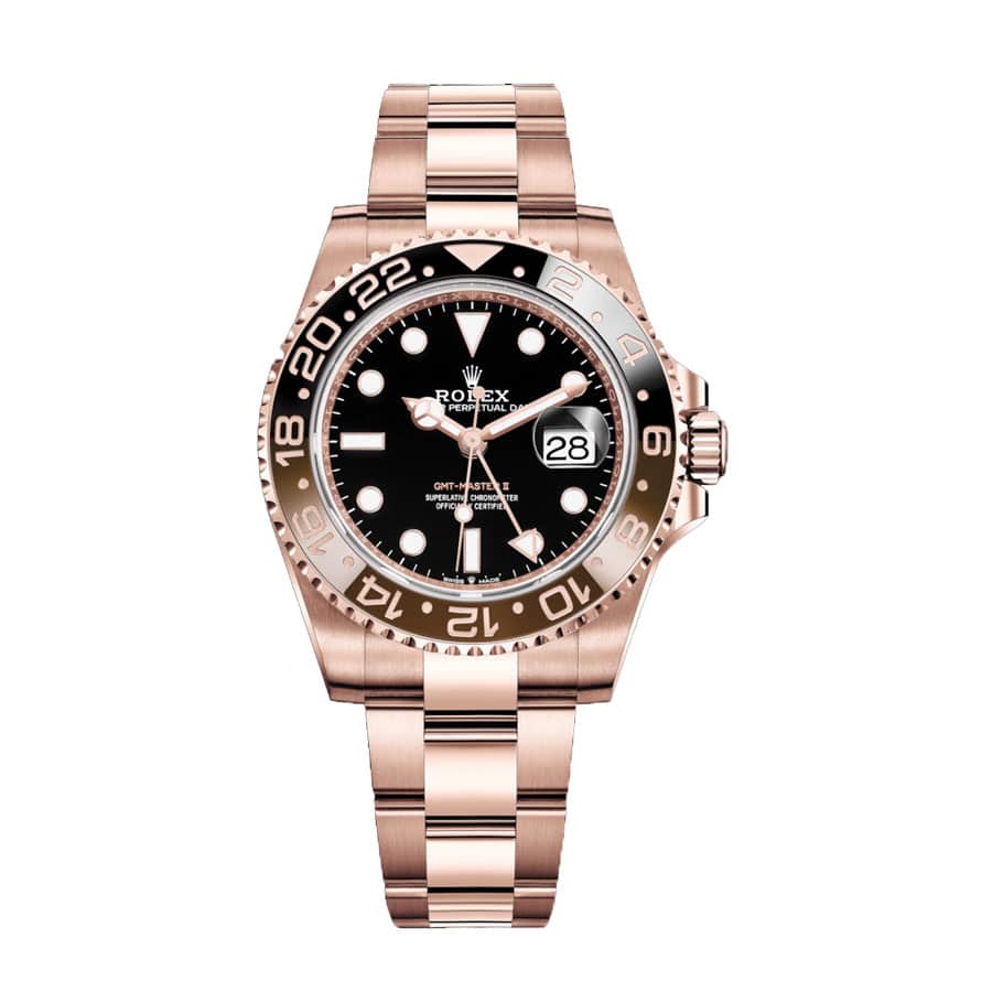 Rolex GMT-Master II 126715CHNR-0001 Rose Gold Automatic Black Dial Oyster 1:1 12A Super Clone