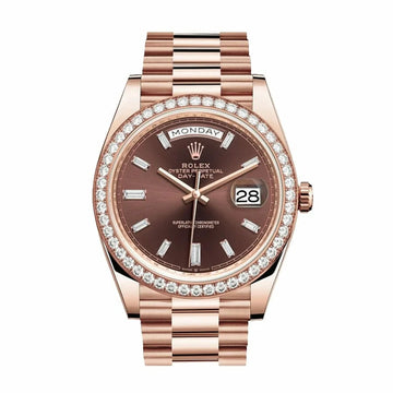 Rolex Day-Date 228345RBR Chocolate Dial Diamond Bezel 1:1 12A Super Clone