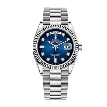 Rolex Day-Date 128239 Blue Dial With Diamond 1:1 12A Super Clone