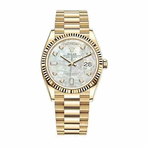 Rolex Day-Date 128238 Yellow Gold Mother Of Pearl Dial 1:1 12A Super Clone