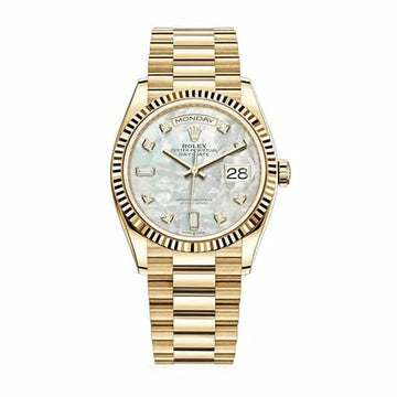 Rolex Day-Date 128238 Yellow Gold Mother Of Pearl Dial 1:1 12A Super Clone