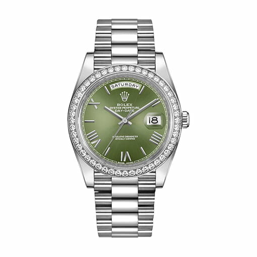 Rolex Day Date Olive Diamond 1:1 12A Super Clone