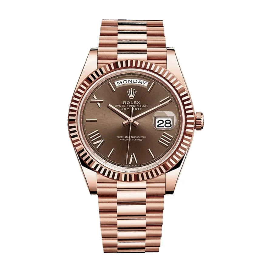 Rolex Day Date 228235 Rose Gold Chocolate Roman Dial 1:1 12A Super Clone