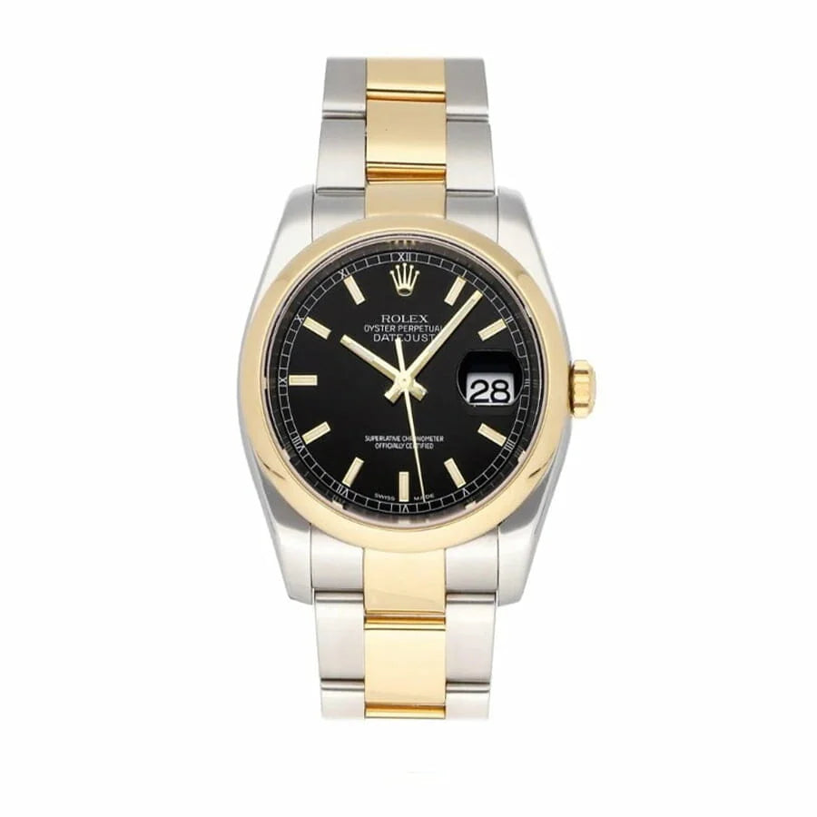 Rolex Datejust Yellow Gold Black Dial 116203 Oyster 1:1 12A Super Clone