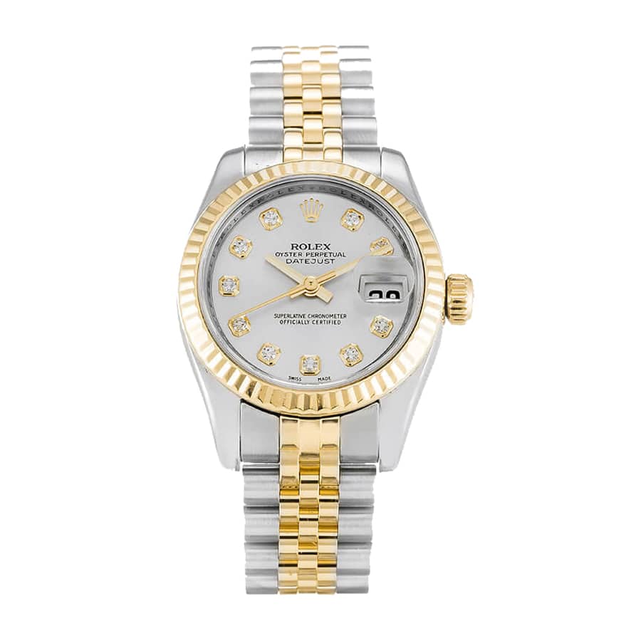 Rolex Datejust 179173 Yellow Gold & Diamond Silver Dial 1:1 12A Super Clone