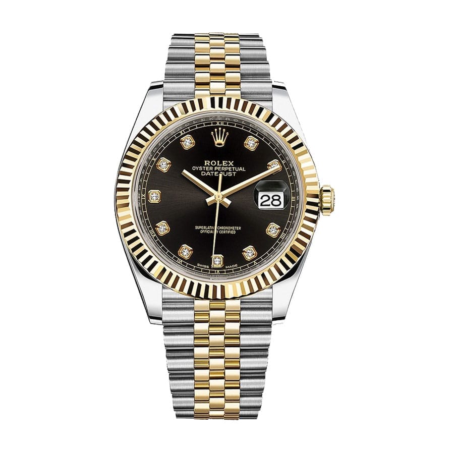 Rolex Datejust 12633BKDJ Steel Gold Automatic Black And Diamond Dial Jubilee 1:1 12A Super Clone