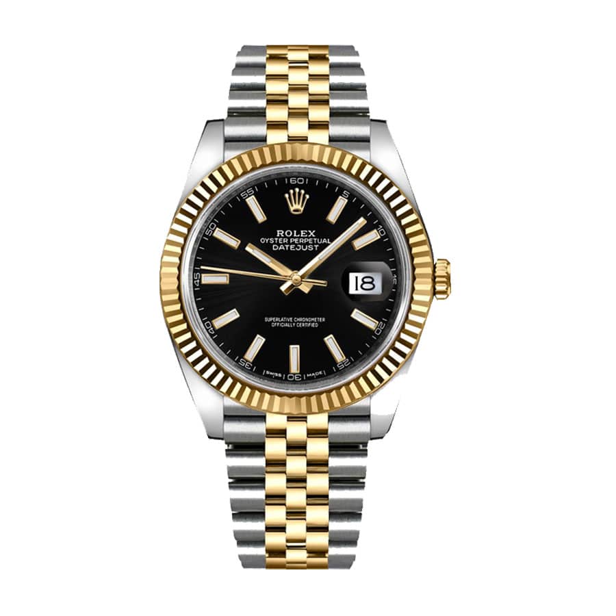 Rolex Datejust 126333 Yellow Gold & Steel Black Dial Jubilee 1:1 12A Super Clone