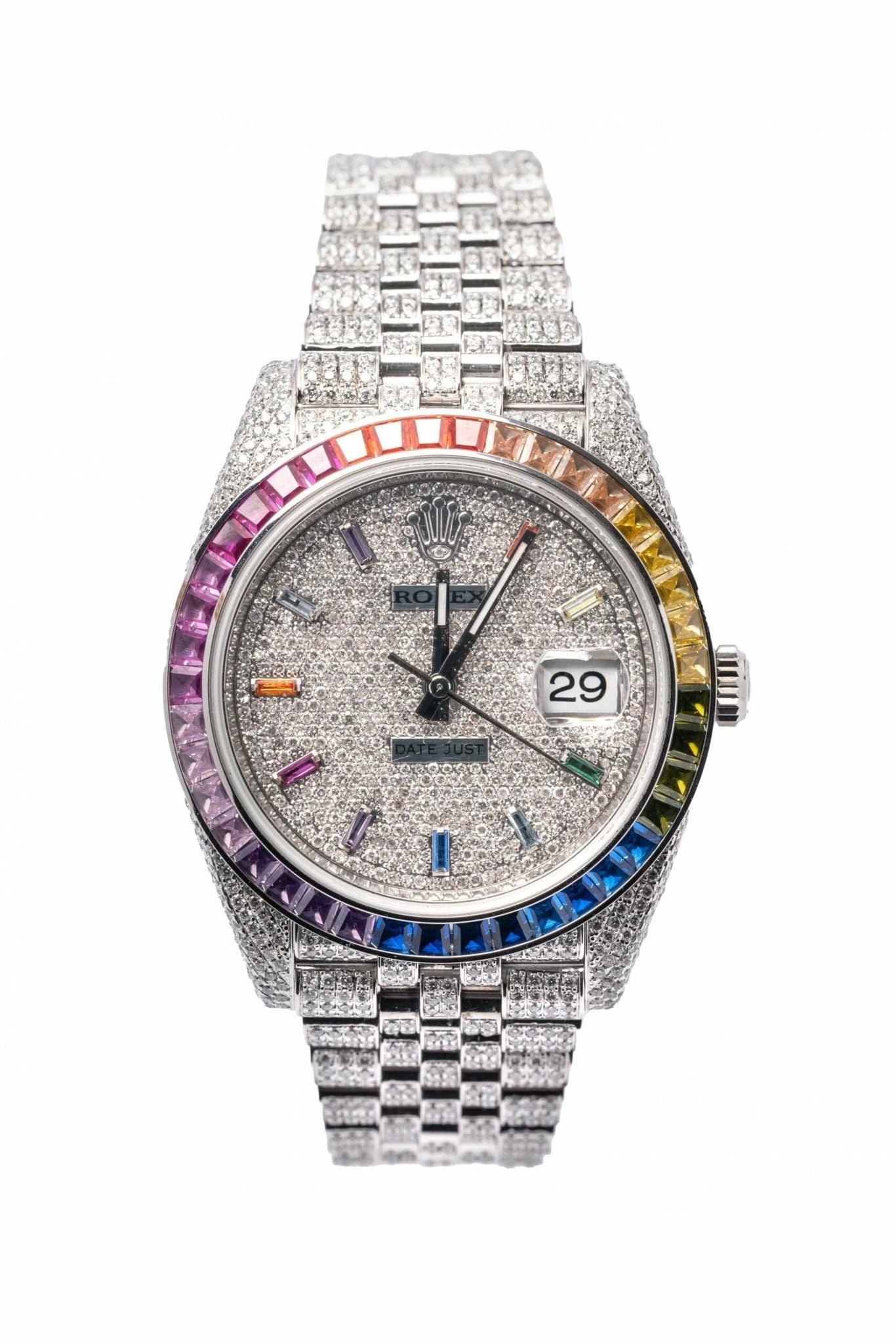 Rolex Datejust 126300 Iced Out Rainbow 1:1 12A Super Clone