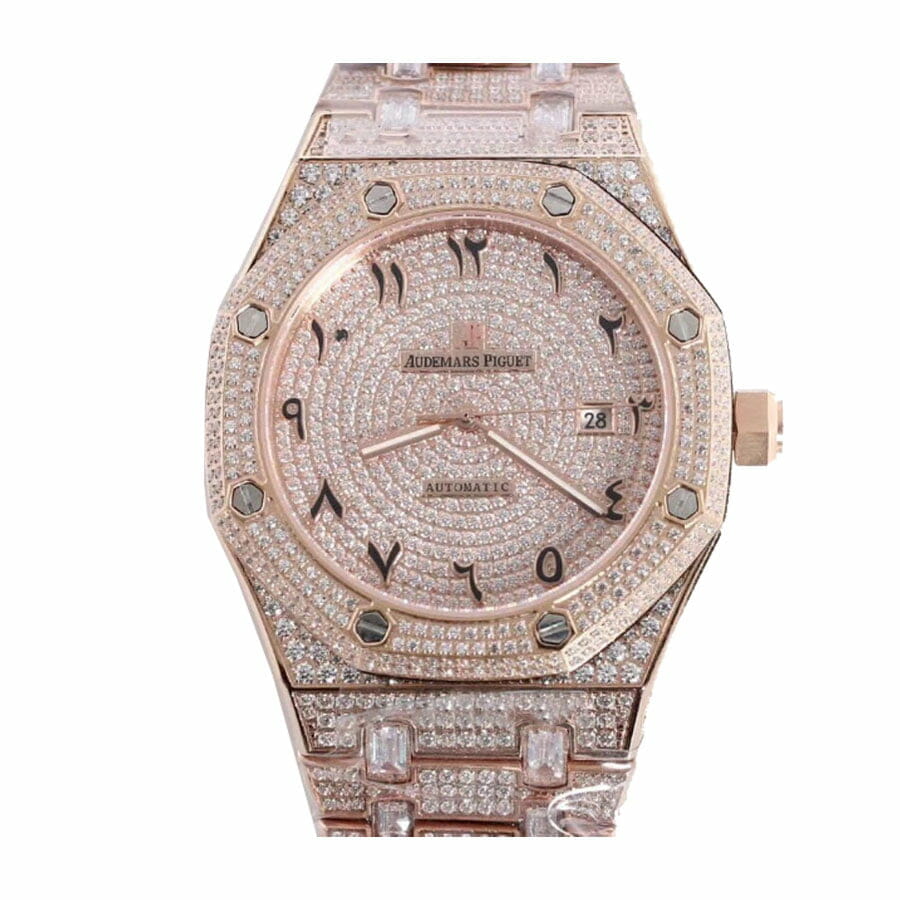 Audemars Piguet Royal Oak Iced Out Rose Gold 1:1 12A Super Clone