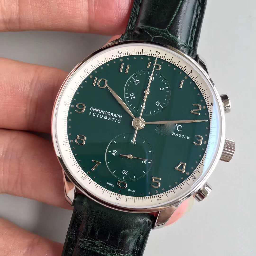 PORTUGIESER CHRONOGRAPH EDITION 150 YEARS IW371601 YL FACTORY GREEN DIAL