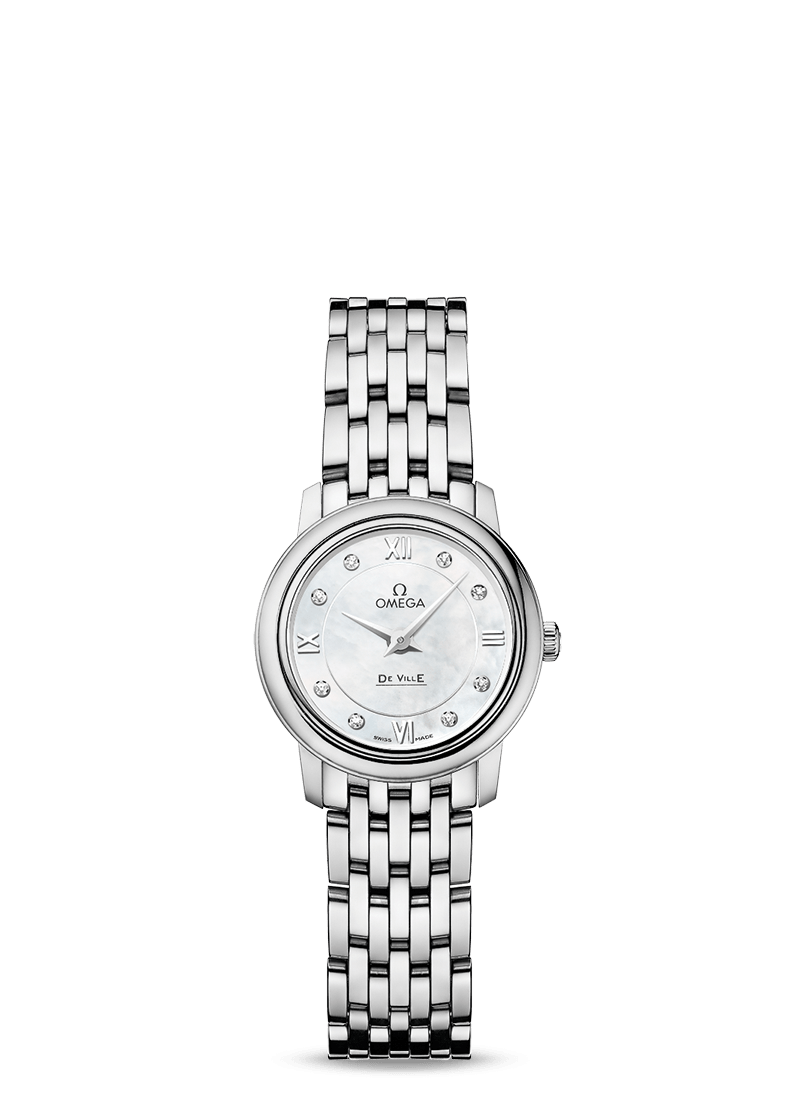 De Ville Steel Diamanten Watch 424.10.24.60.55.001